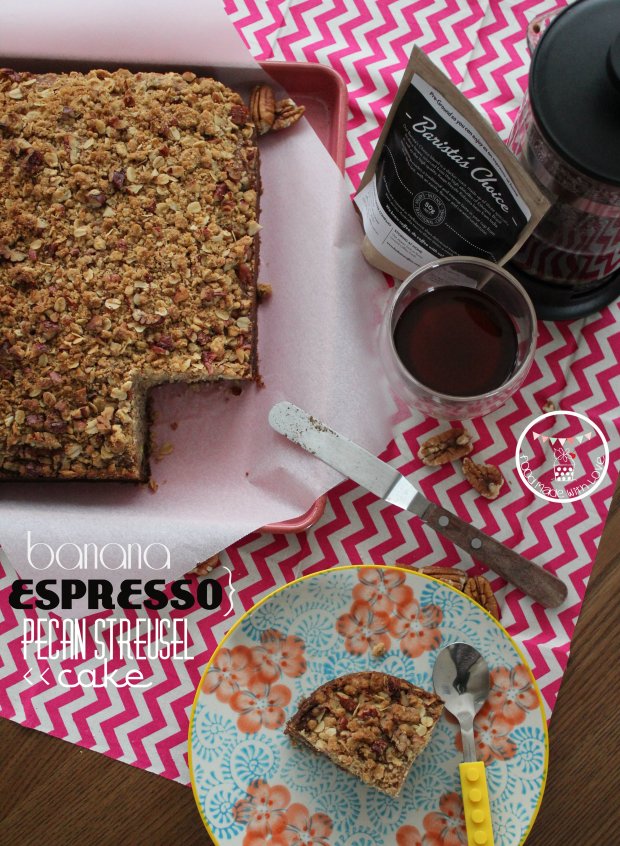 Banana Espresso Pecan Streusel Cake