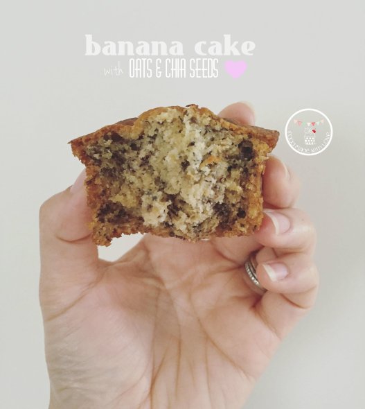Banana Cake with Oats & Chia Seeds