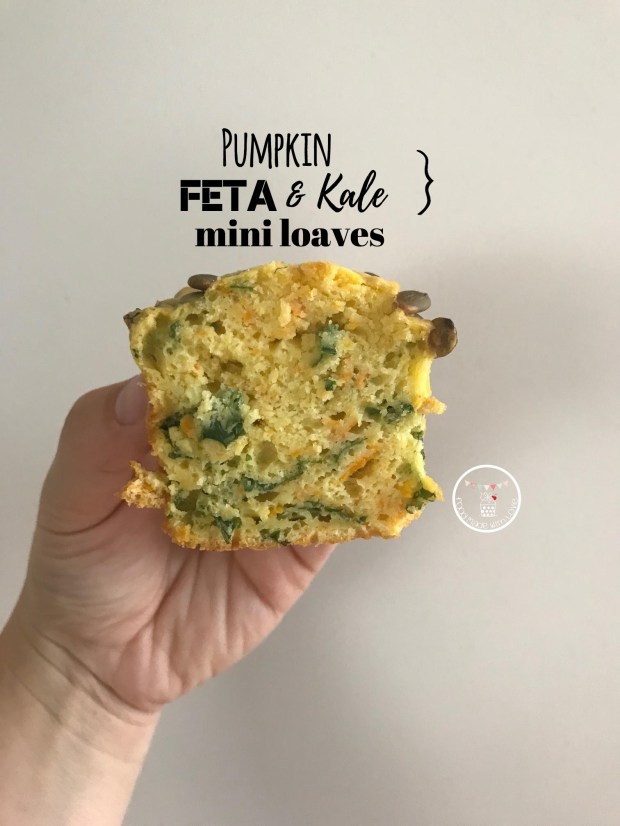 Pumpkin Feta Kale Mini Loaves